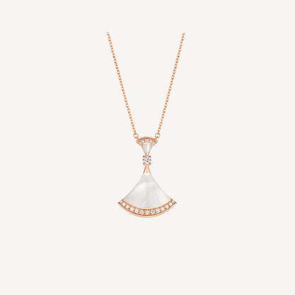 [Charm Aries Jewelry]DREAM NECKLACE MOP PINK GOLD DIAMOND