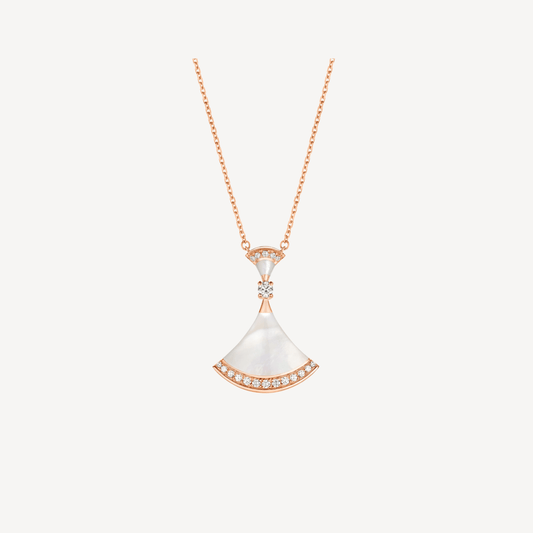 [Charm Aries Jewelry]DREAM NECKLACE MOP PINK GOLD DIAMOND