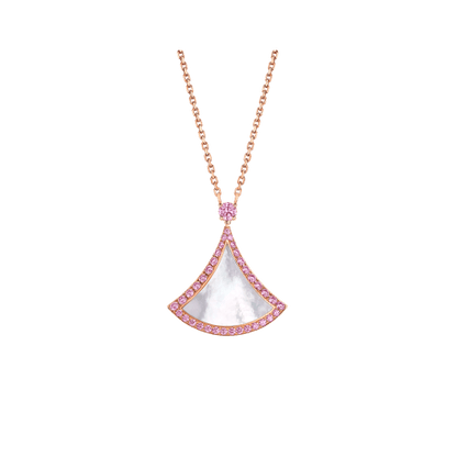 [Charm Aries Jewelry]DREAM NECKLACE MOP DIAMOND PINK