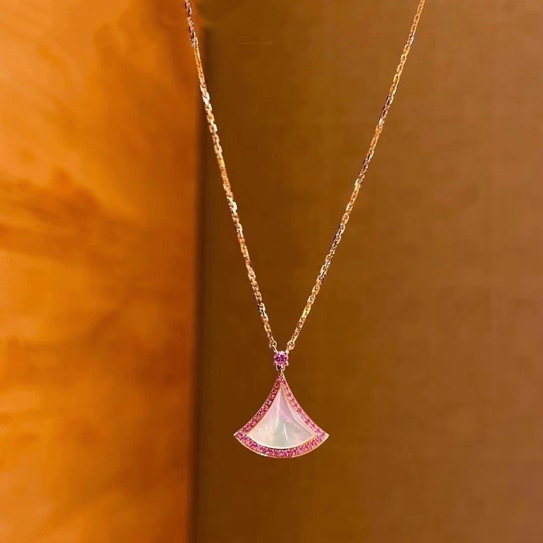 [Charm Aries Jewelry]DREAM NECKLACE MOP DIAMOND PINK