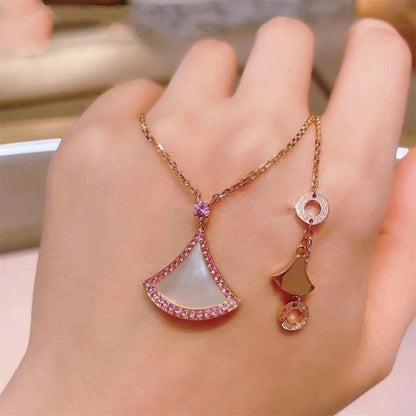 [Charm Aries Jewelry]DREAM NECKLACE MOP DIAMOND PINK