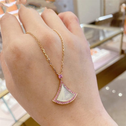 [Charm Aries Jewelry]DREAM NECKLACE MOP DIAMOND PINK