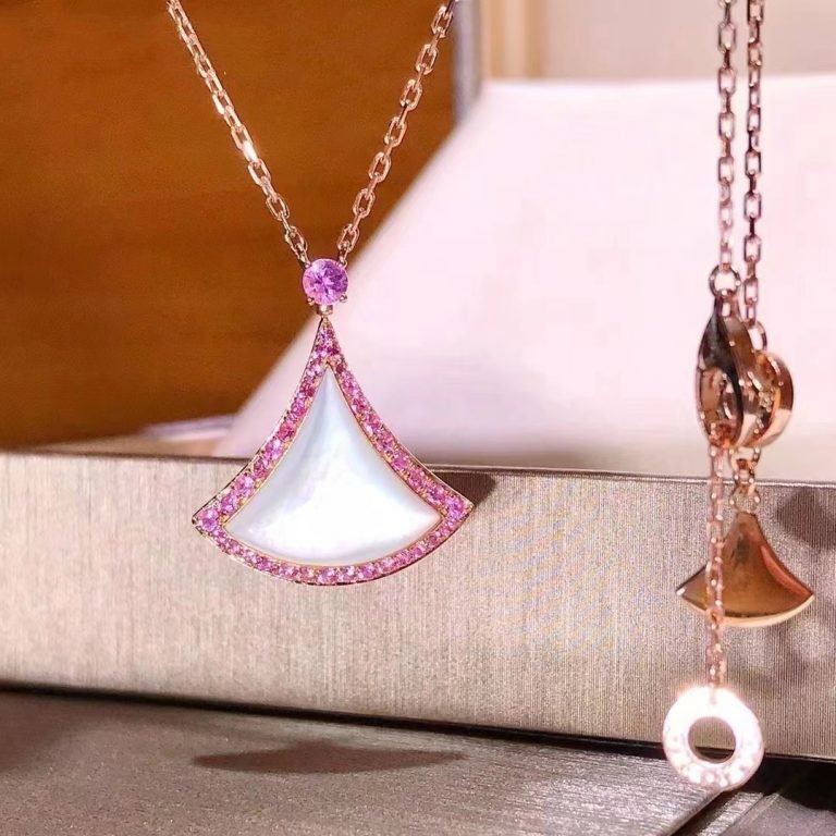 [Charm Aries Jewelry]DREAM NECKLACE MOP DIAMOND PINK