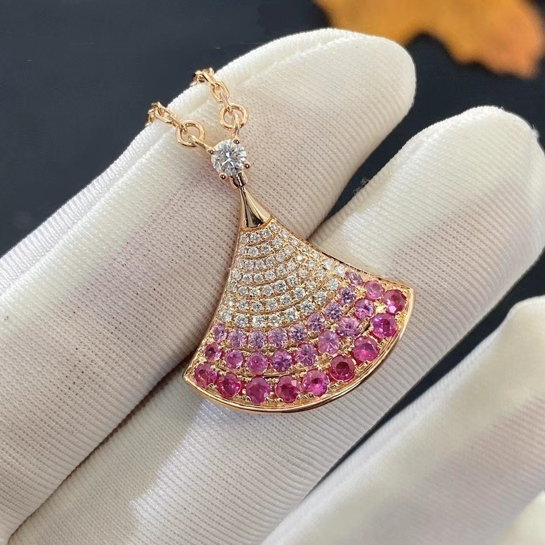 [Charm Aries Jewelry]DREAM NECKLACE PINK GOLD PINK DIAMOND