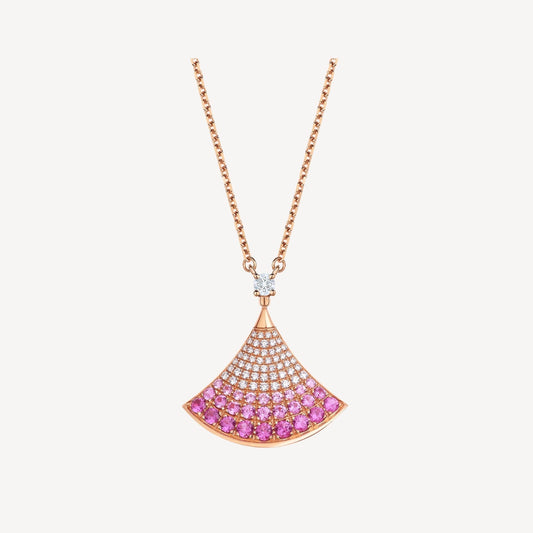 [Charm Aries Jewelry]DREAM NECKLACE PINK GOLD PINK DIAMOND