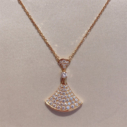 [Charm Aries Jewelry]DREAM NECKLACE PINK GOLD FULL DIAMOND