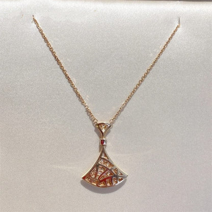 [Charm Aries Jewelry]DREAM NECKLACE PINK GOLD FULL DIAMOND