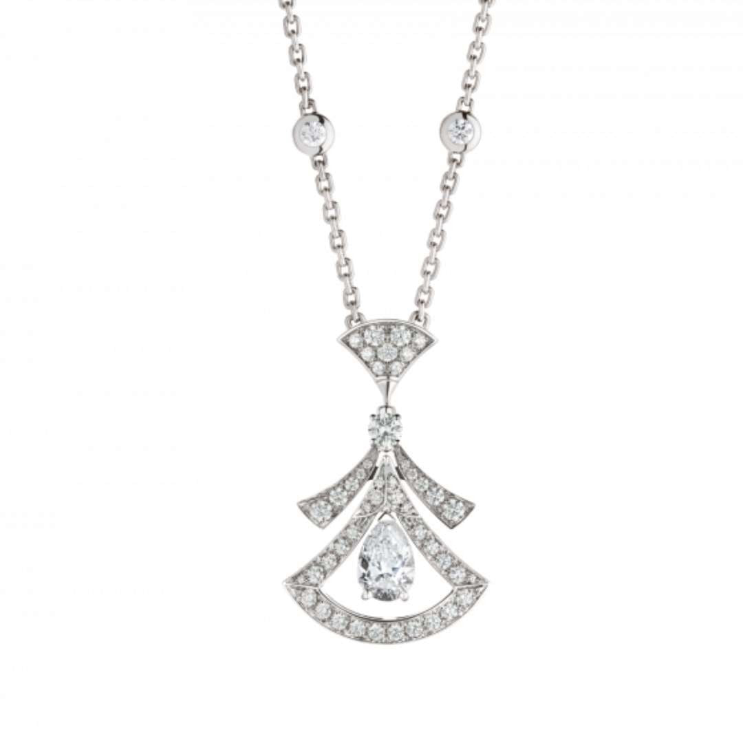 [Charm Aries Jewelry]DREAM NECKLACE WHITE DIAMOND SILVER