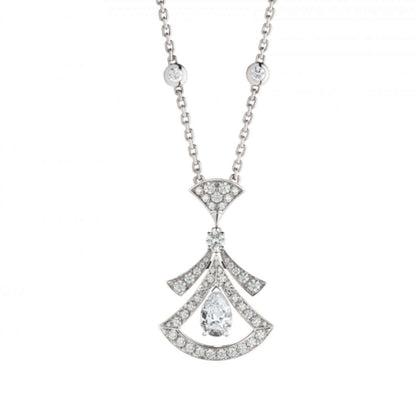 [Charm Aries Jewelry]DREAM NECKLACE WHITE DIAMOND SILVER