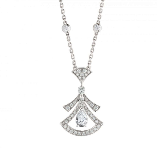 [Charm Aries Jewelry]DREAM NECKLACE WHITE DIAMOND SILVER