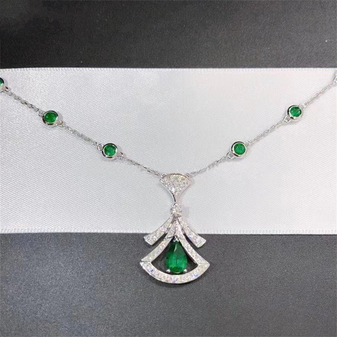 [Charm Aries Jewelry]DREAM NECKLACE MALACHITE DIAMOND SILVER