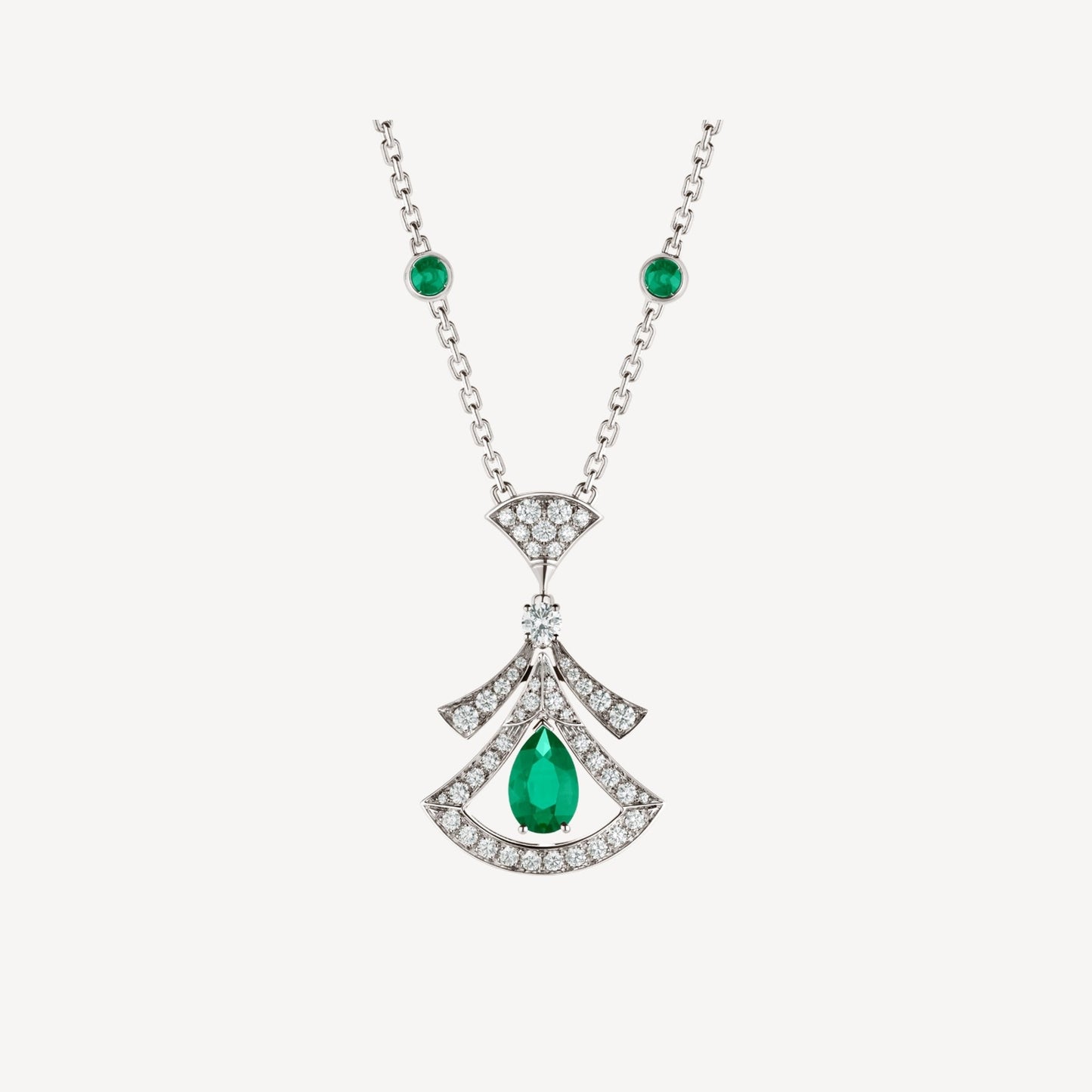 [Charm Aries Jewelry]DREAM NECKLACE MALACHITE DIAMOND SILVER