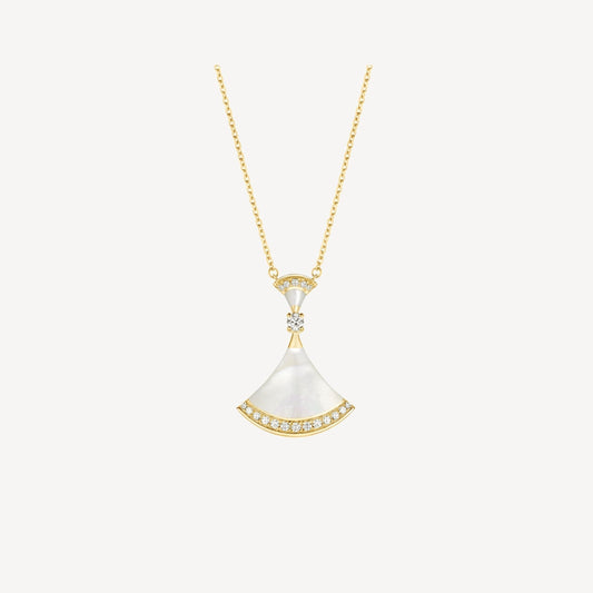 [Charm Aries Jewelry]DREAM NECKLACE MOP GOLD DIAMOND