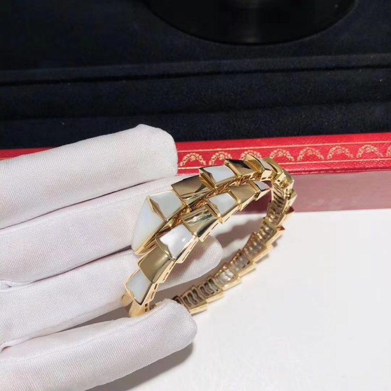 [Charm Aries Jewelry]SERPENTI BRACELET MOP GOLD