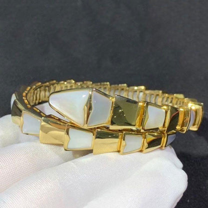 [Charm Aries Jewelry]SERPENTI BRACELET MOP GOLD