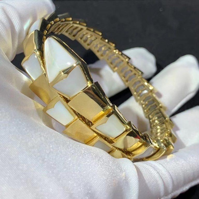 [Charm Aries Jewelry]SERPENTI BRACELET MOP GOLD