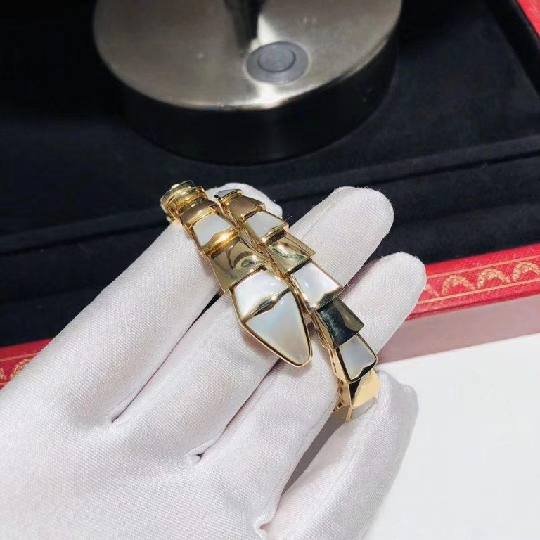 [Charm Aries Jewelry]SERPENTI BRACELET MOP GOLD