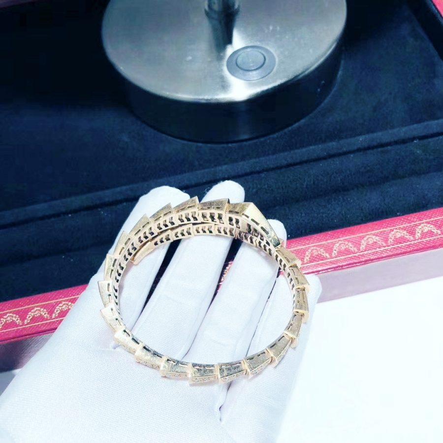 [Charm Aries Jewelry]SERPENTI BRACELET 8MM PINK GOLD DIAMOND
