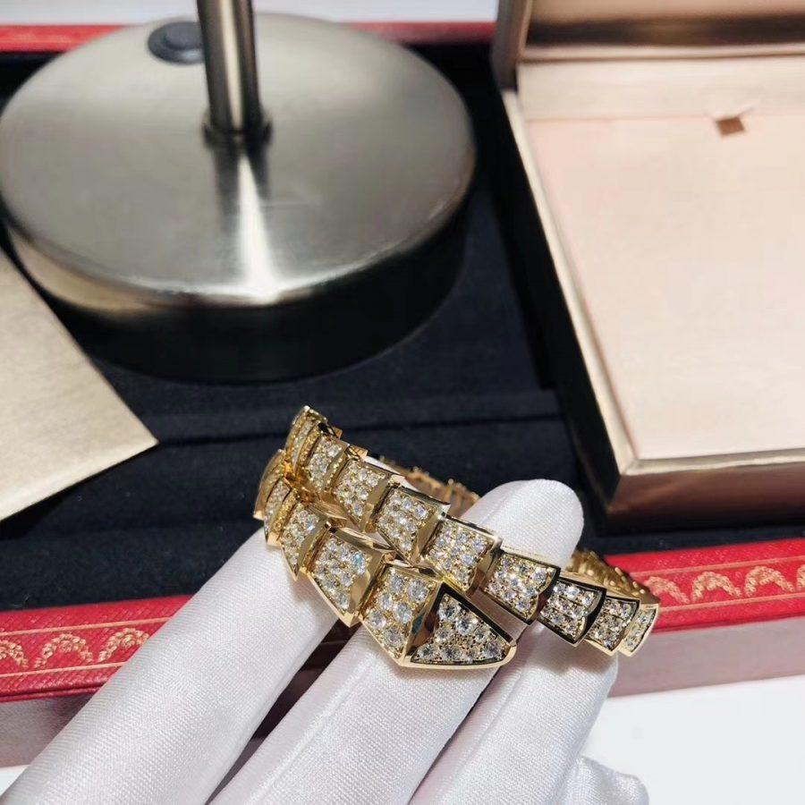 [Charm Aries Jewelry]SERPENTI BRACELET 8MM GOLD DIAMOND