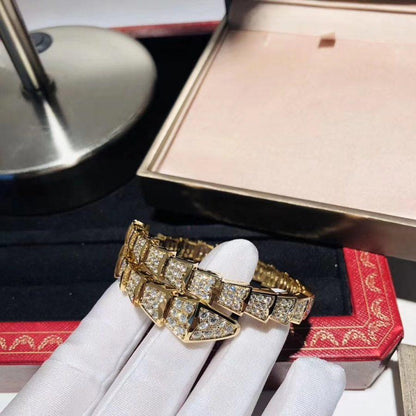 [Charm Aries Jewelry]SERPENTI BRACELET 8MM GOLD DIAMOND