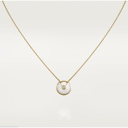 [Charm Aries Jewelry]AMULETTE ROSE GOLD MOP NECKLACE