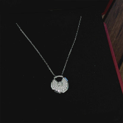 [Charm Aries Jewelry]AMULETTE SILVER FULL DIAMOND NECKLACE