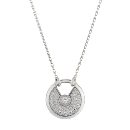[Charm Aries Jewelry]AMULETTE SILVER FULL DIAMOND NECKLACE