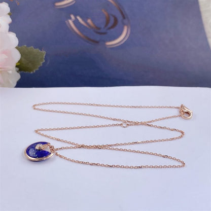 [Charm Aries Jewelry]AMULETTE ROSE GOLD AGATE NECKLACE