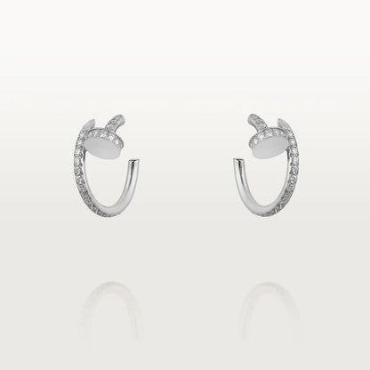 [Charm Aries Jewelry]JUSTE EARRINGS 12.75MM SILVER DIAMOND