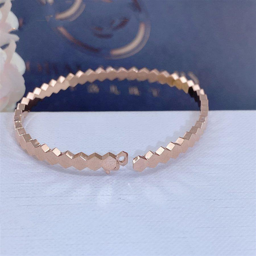 [Charm Aries Jewelry]BEE LOVE PINK GOLD BRACELET
