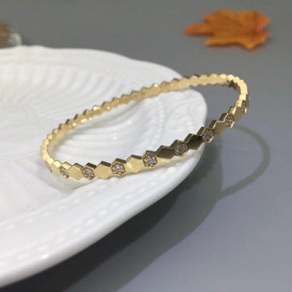 [Charm Aries Jewelry]BEE LOVE GOLD DIAMOND BRACELET