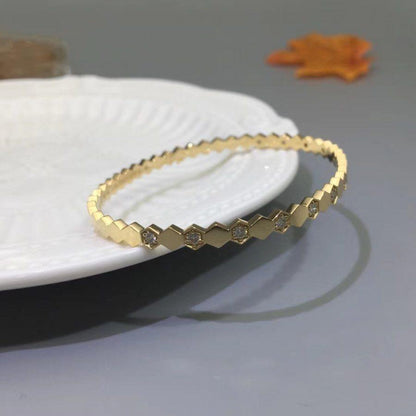 [Charm Aries Jewelry]BEE LOVE GOLD DIAMOND BRACELET