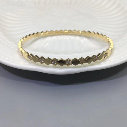 [Charm Aries Jewelry]BEE LOVE GOLD DIAMOND BRACELET