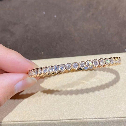 [Charm Aries Jewelry]BEE LOVE GOLD BRACELET FULL DIAMOND