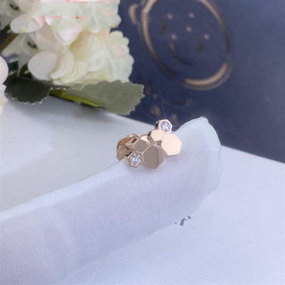 [Charm Aries Jewelry]BEE LOVE PINK GOLD DIAMOND EARRINGS