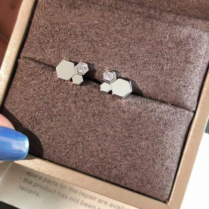 [Charm Aries Jewelry]BEE LOVE SILVER DIAMOND EARRINGS