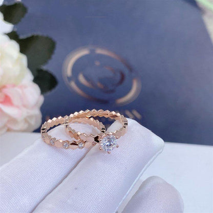 [Charm Aries Jewelry]BEE LOVE RING PINK GOLD 1 DIAMOND