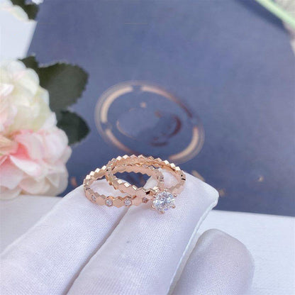 [Charm Aries Jewelry]BEE LOVE RING PINK GOLD 1 DIAMOND