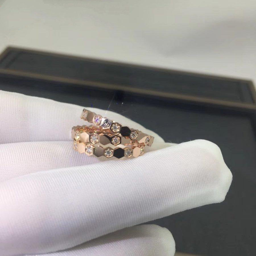 [Charm Aries Jewelry]BEE LOVE RING PINK GOLD DIAMOND
