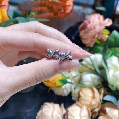 [Charm Aries Jewelry]JEUX DE SILVER DIAMOND EARRINGS
