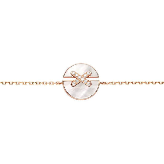 [Charm Aries Jewelry]JEUX DE BRACELET MOP PINK GOLD DIAMONDS