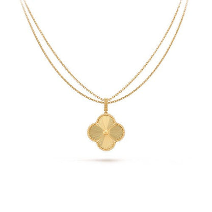 [Charm Aries Jewelry]CLOVER 25MM PEDANT NECKLACE GOLD