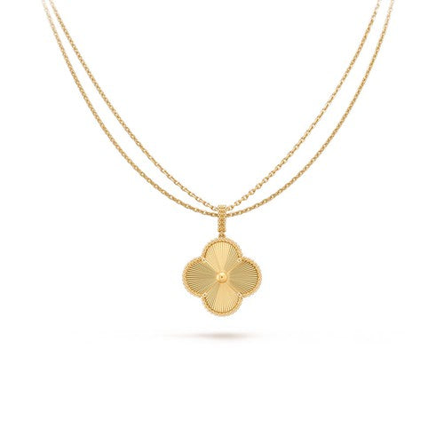 [Charm Aries Jewelry]CLOVER 25MM PEDANT NECKLACE GOLD
