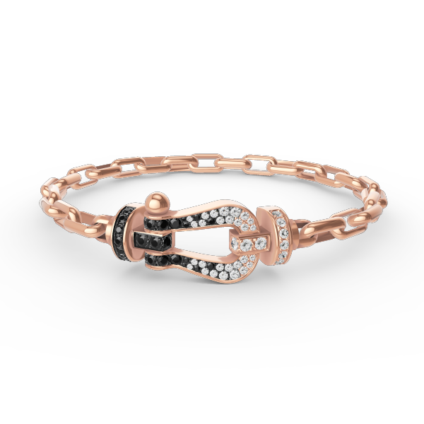[Charm Aries Jewelry]FORCE LARGE HORSESHOE CLASP  METAL BRACELET