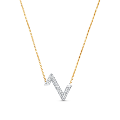[Charm Aries Jewelry]VOLT SILVER DIAMOND PEDANT NECKLACE