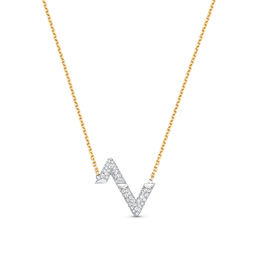 [Charm Aries Jewelry]VOLT SILVER DIAMOND PEDANT NECKLACE