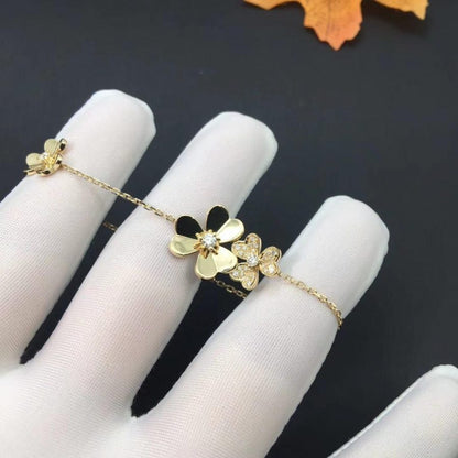 [Charm Aries Jewelry]FRIVOLE GOLD 5 FLOWERS BRACELET