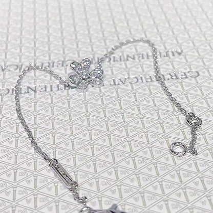 [Charm Aries Jewelry]FRIVOLE SILVER FLOWER DIAMOND BRACELET