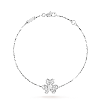 [Charm Aries Jewelry]FRIVOLE SILVER FLOWER DIAMOND BRACELET