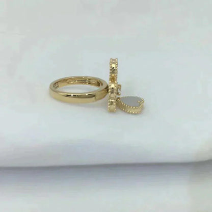 [Charm Aries Jewelry]SWEET CLOVER WHITE MOP RING